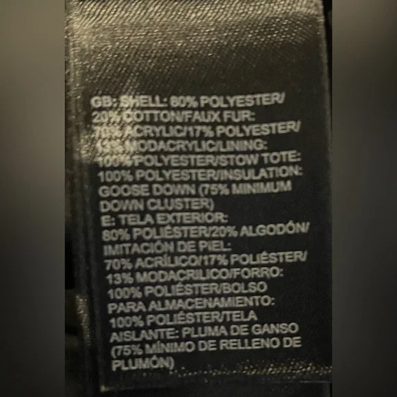 The North Face Parka XS Black Shavana Down Parka Coat with Suspenders - Picture 9 of 14